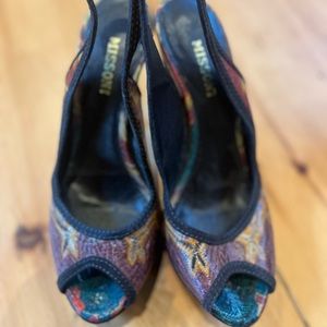 MISSONI slingback sandals heels